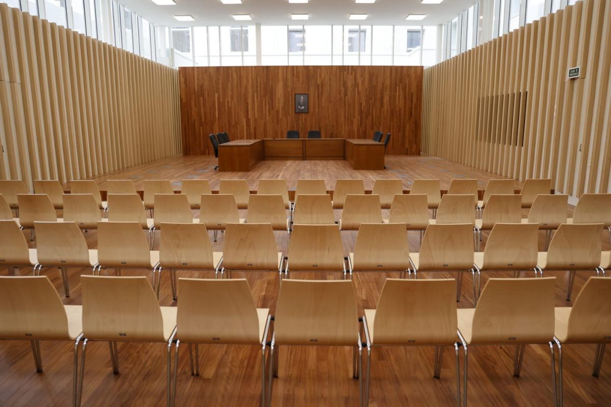 Una de las salas de la Ciudad de la Justicia.