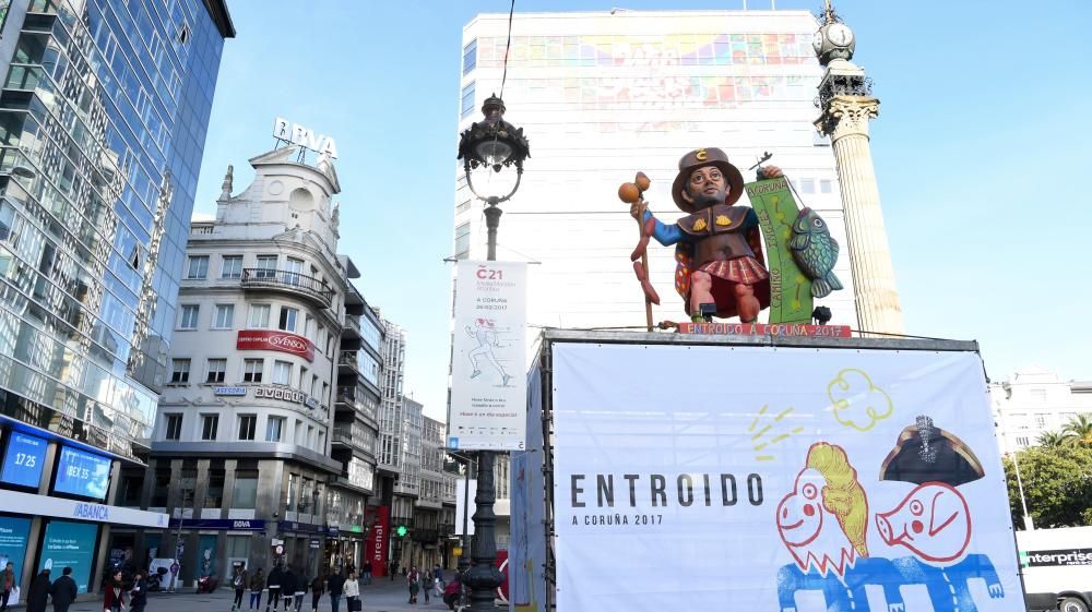 El alcalde Xulio Ferreiro inspira el momo del Entroido A Coruña 2017