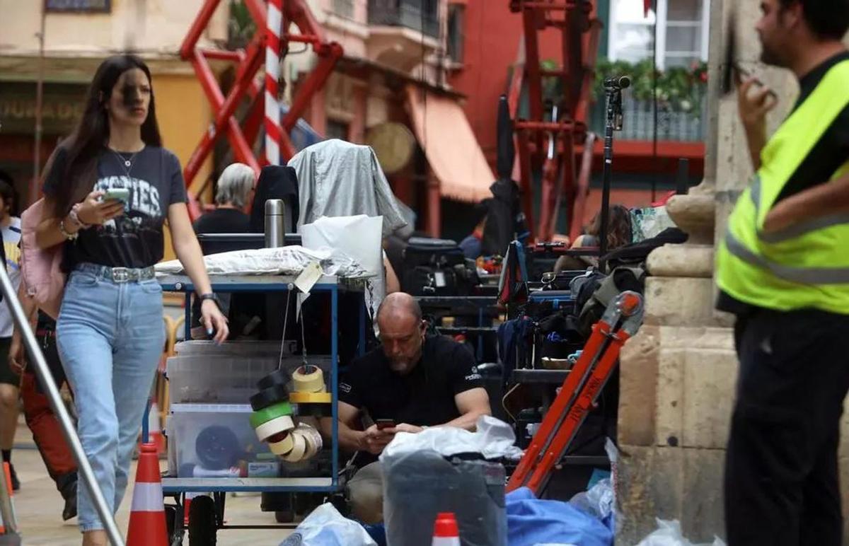 Imagen de un rodaje reciente en Málaga.