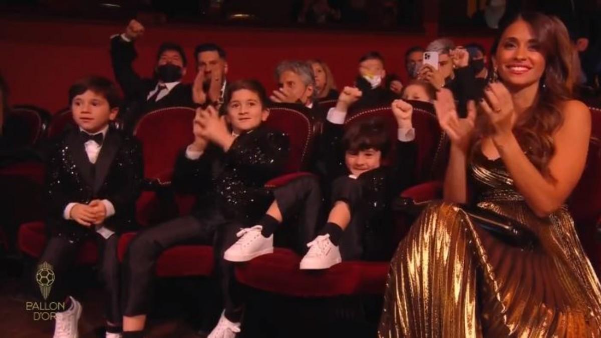 Así reaccionaron los hijos de Messi cuando Leo ganó el Balón de Oro 2021