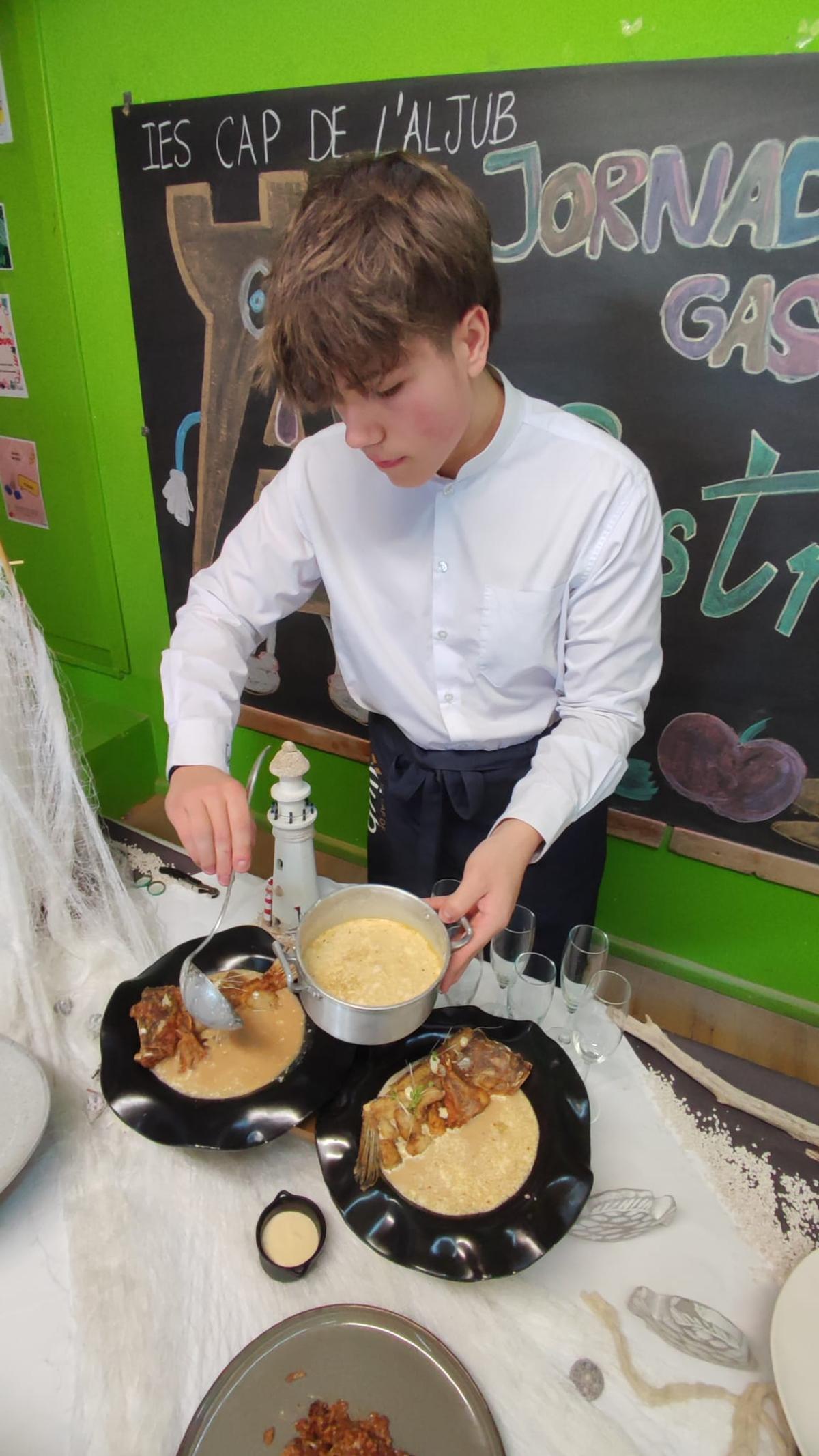 Uno de los platos elaborados en el concurso este lunes