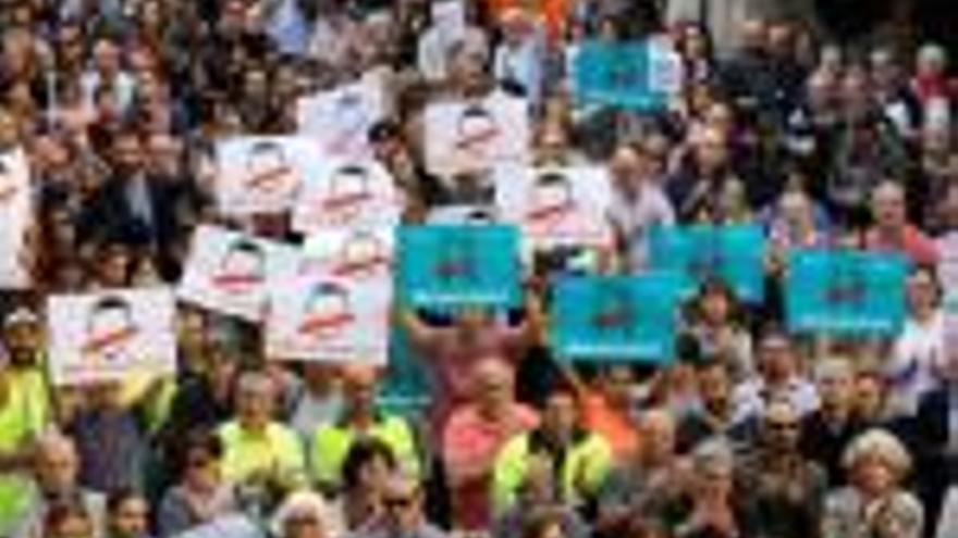 Manifestació per l&#039;alliberament dels «Jordis», a Girona.