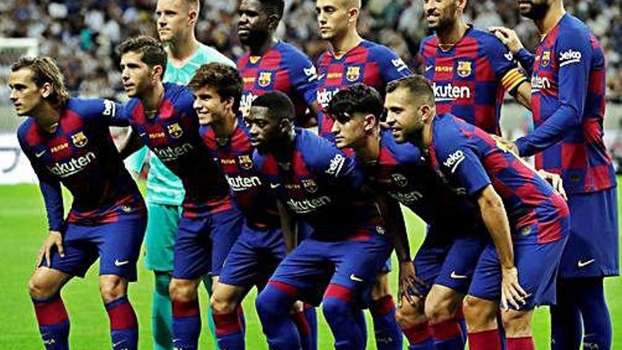 El primer onze de la pretemporada del Barça.