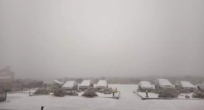 La nieve en el Parque Nacional del Teide por la borrasca Therese, en imágenes