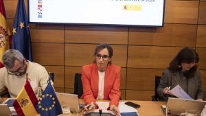 La ministra Mónica García en la reunión del CISNS