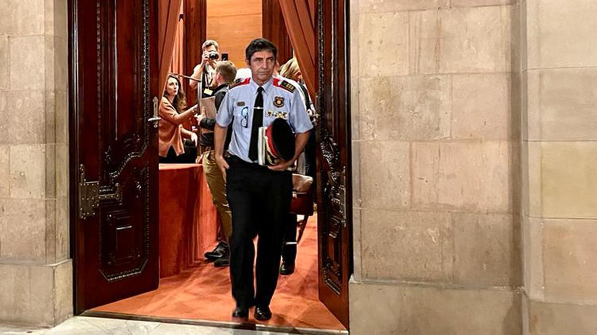 El mayor Trapero, tras una comparecencia en el Parlament
