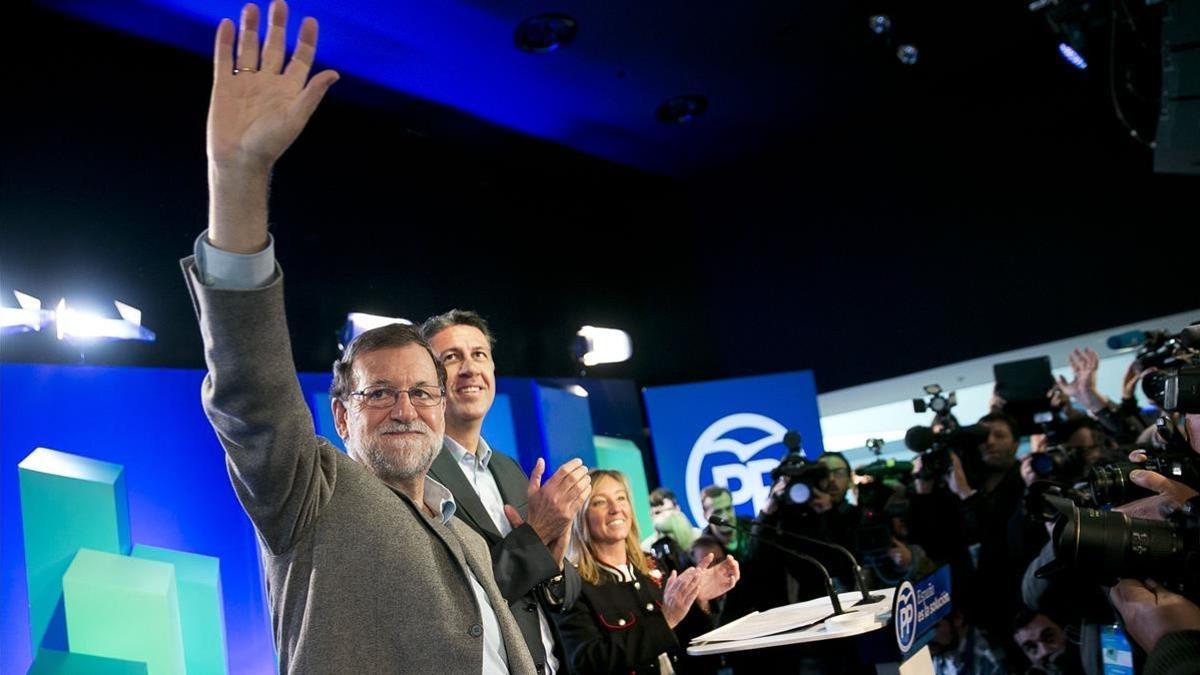 Acto del presidente del Gobierno, Mariano Rajoy, en la Llotja de Lleida.