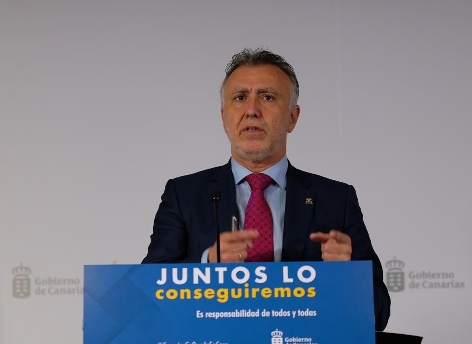 Ángel Víctor Torres informa en rueda de prensa de la situación y medidas para luchar contra el coronavirus