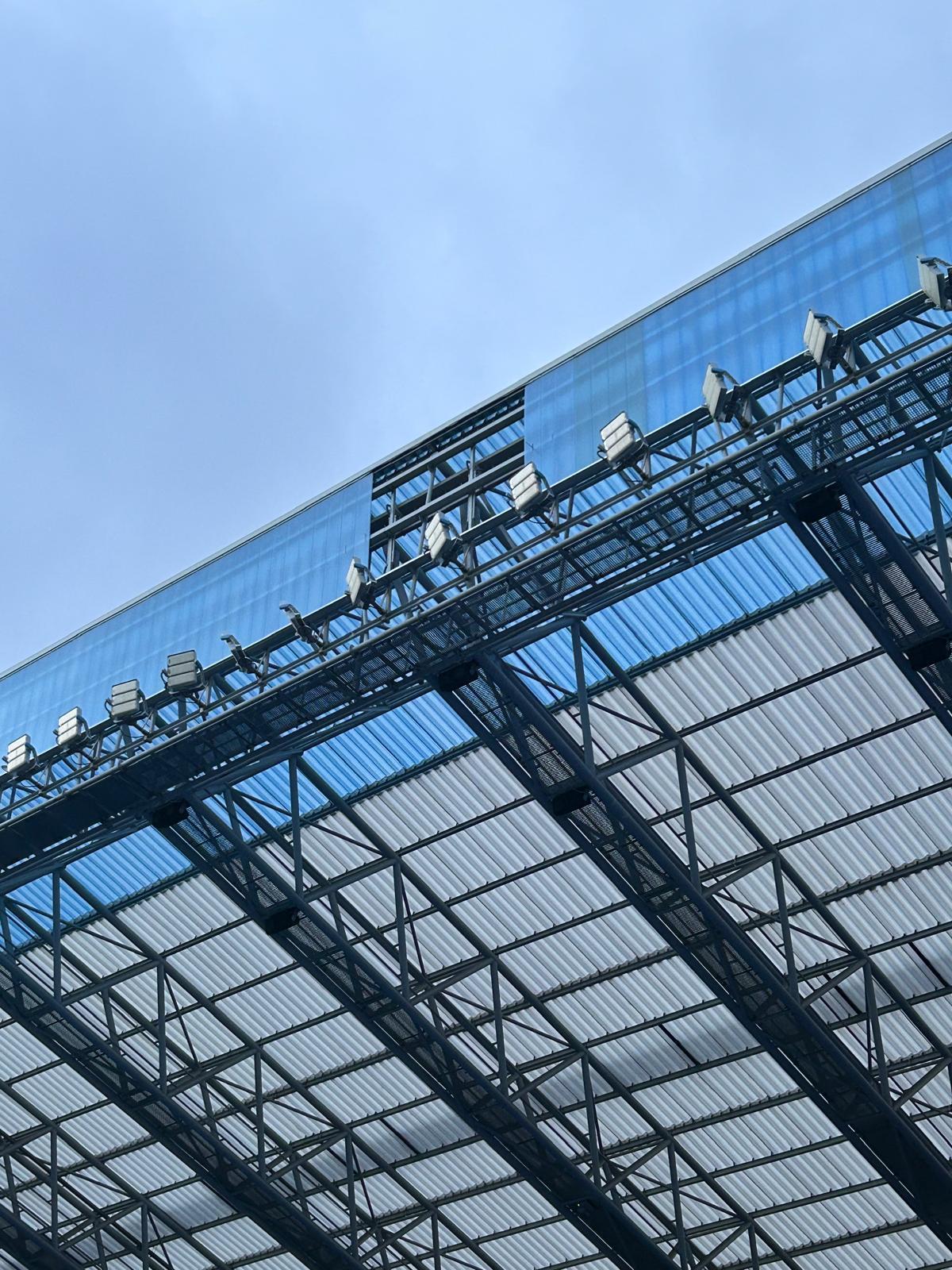 La cubierta de Riazor hace unos días