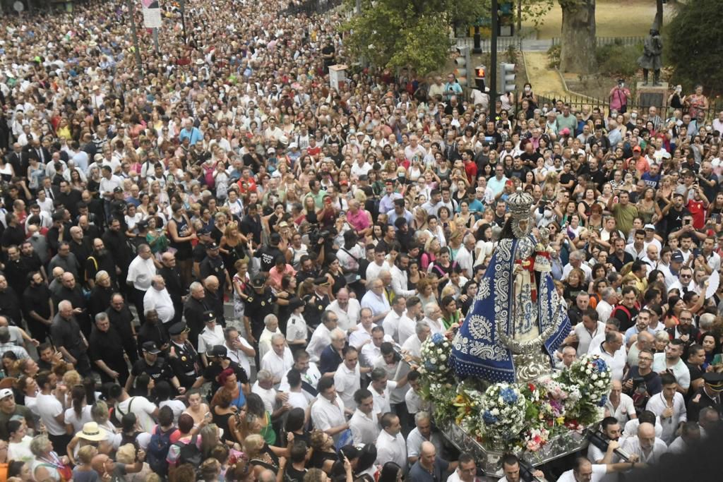 Romería de Murcia: primer tramo del recorrido de la Fuensanta