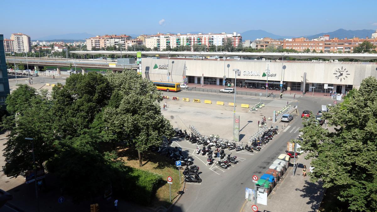 Pla general de la plaça Espanya de Girona