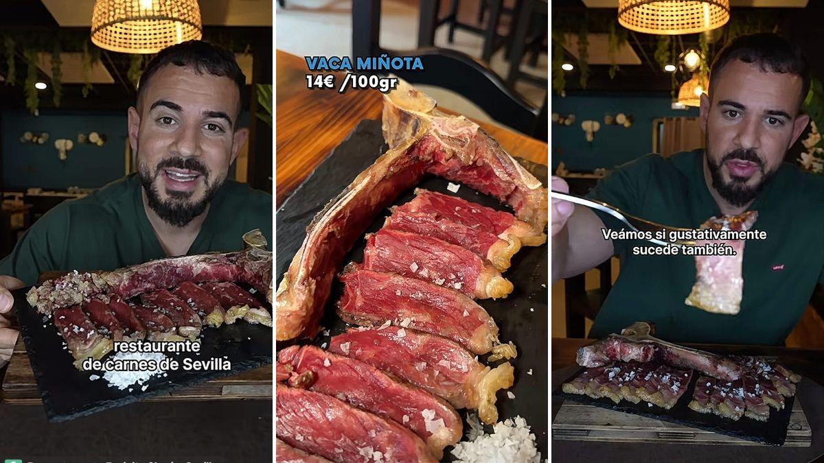 El 'influencer' Cenando con Pablo descubre el "mejor restaurante de carnes” de Sevilla: "Es de lo mejor que me he comido últimamente"