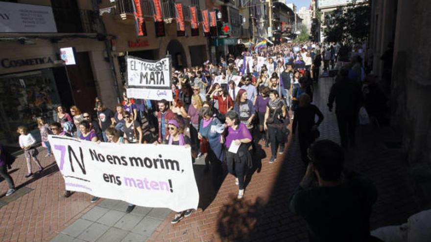 Demonstration gegen häusliche Gewalt in Palma.