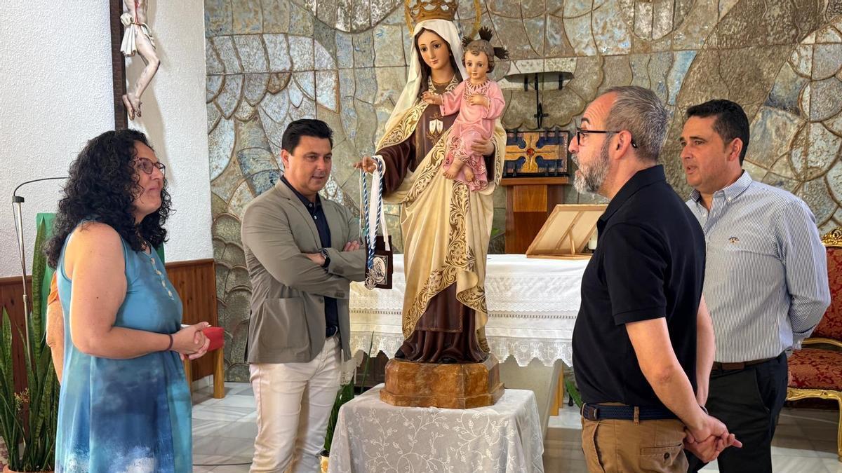 La Virgen del Carmen de San Javier tras la restauración.