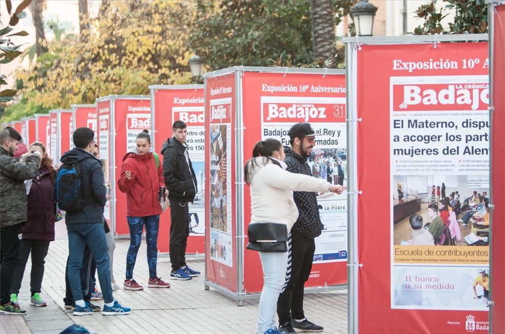 Exposición de portada del X aniversario de La Crónica de Badajoz