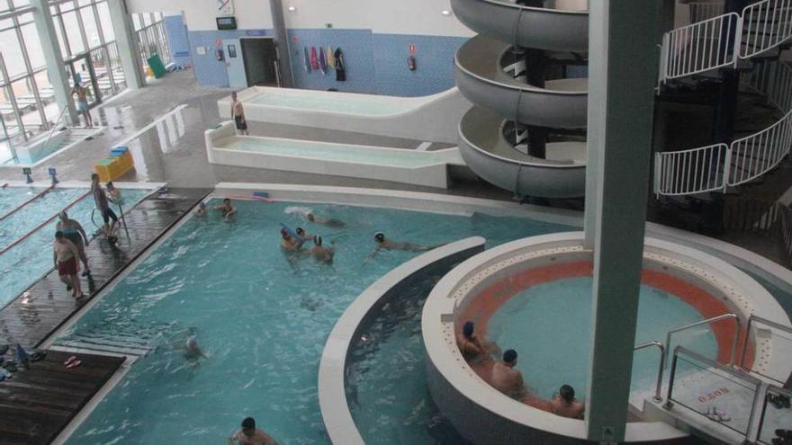 Usuarios en un balneario en Asturias.