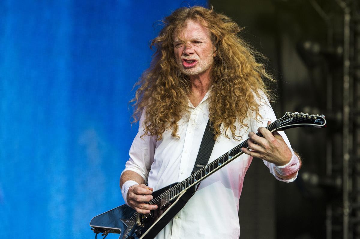 Dave Mustaine durante el concierto de la banda californiana Megadeth en Can Zam durante el Rock Fest de 2022, el 2 de julio de ese año.