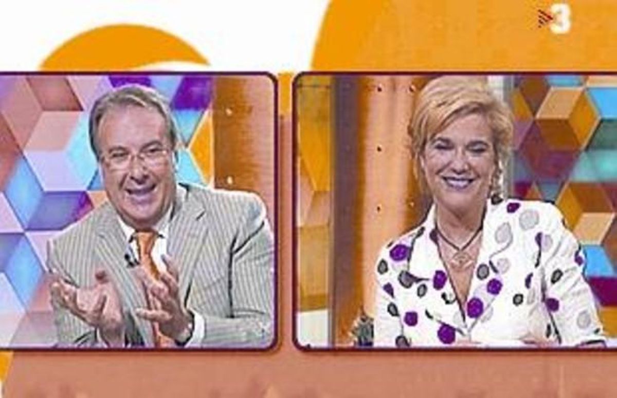 Josep Cuní i Pilar Rahola, ahir, en Els matins (TV-3). Josep Cuní i Pilar Rahola, ahir, en Els matins (TV-3).