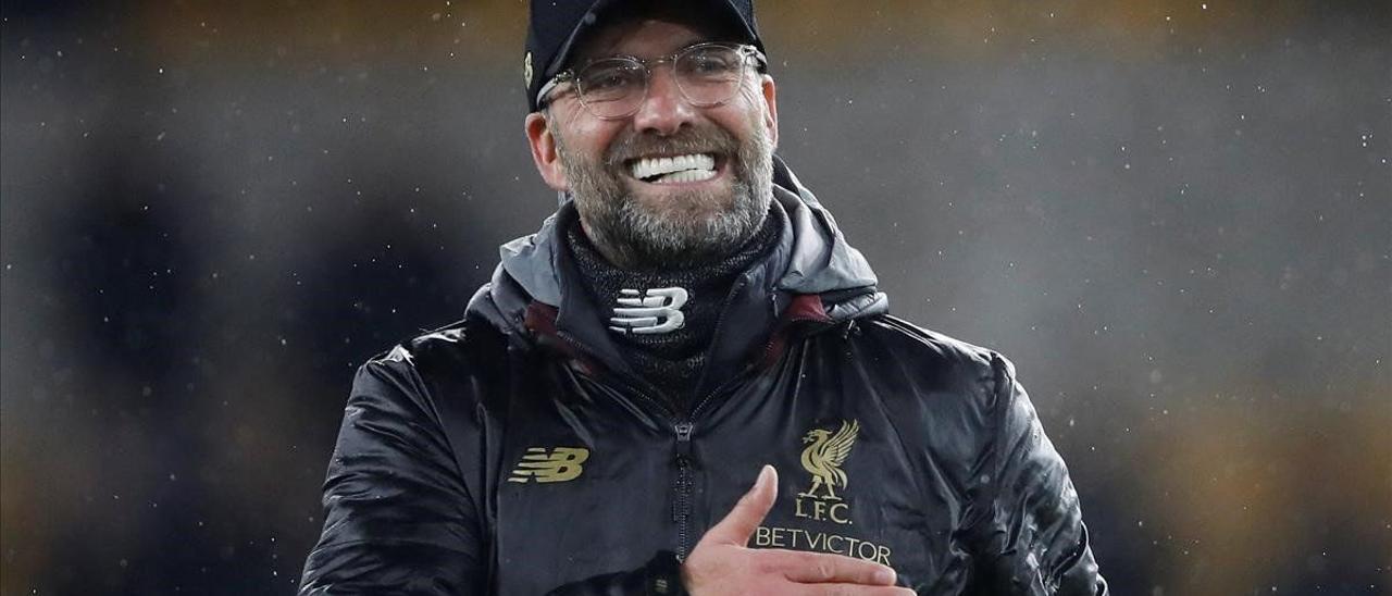 Jürgen Klopp festeja el triunfo del Liverpool.