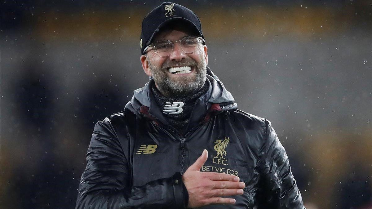 Jürgen Klopp festeja el triunfo del Liverpool.