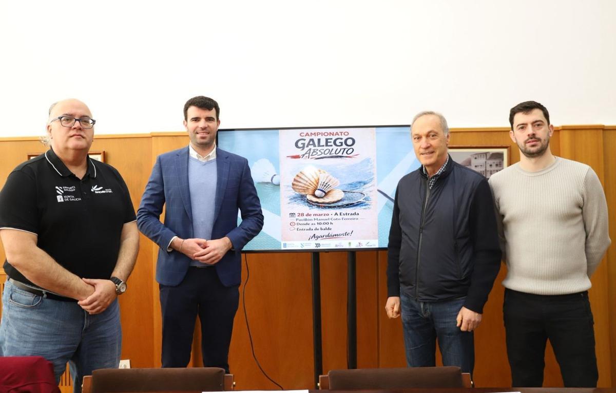 Rodrigo Sanjurjo, Gonzalo Louzao, Agustín Reguera y Jesús Pereiro, en la presentación del evento. | CEDIDA