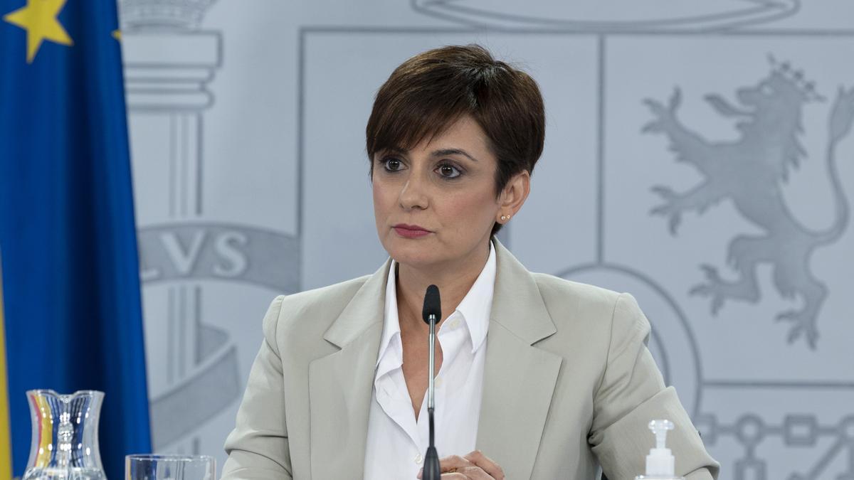 La portaveu del govern espanyol, Isabel Rodríguez, a la roda de premsa posterior al Consell de Ministres