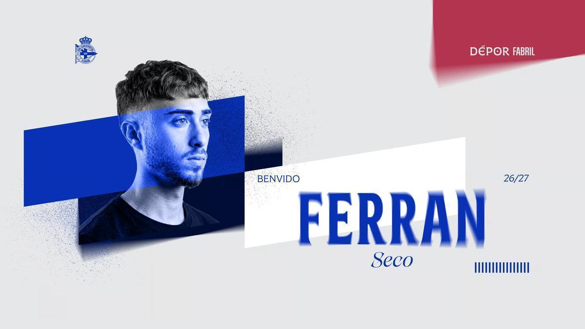 Ferran Seco firma hasta 2028 con el Deportivo