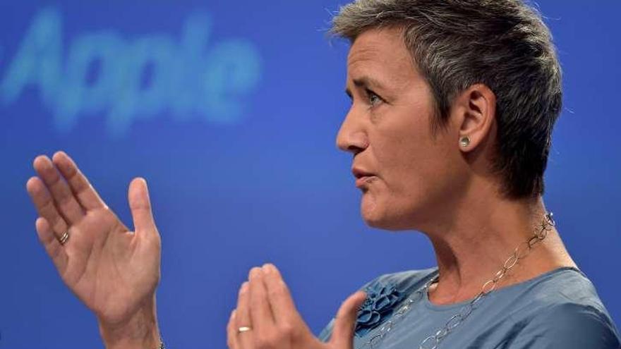 Vestager, durante su comparecencia en Bruselas. // Reuters