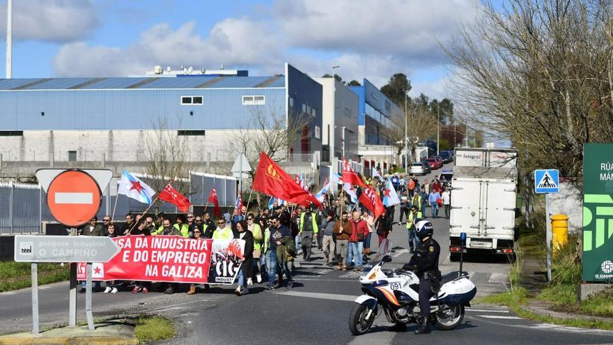 Manifestación ayer de la CIG en O Campiño. // Gustavo Santos