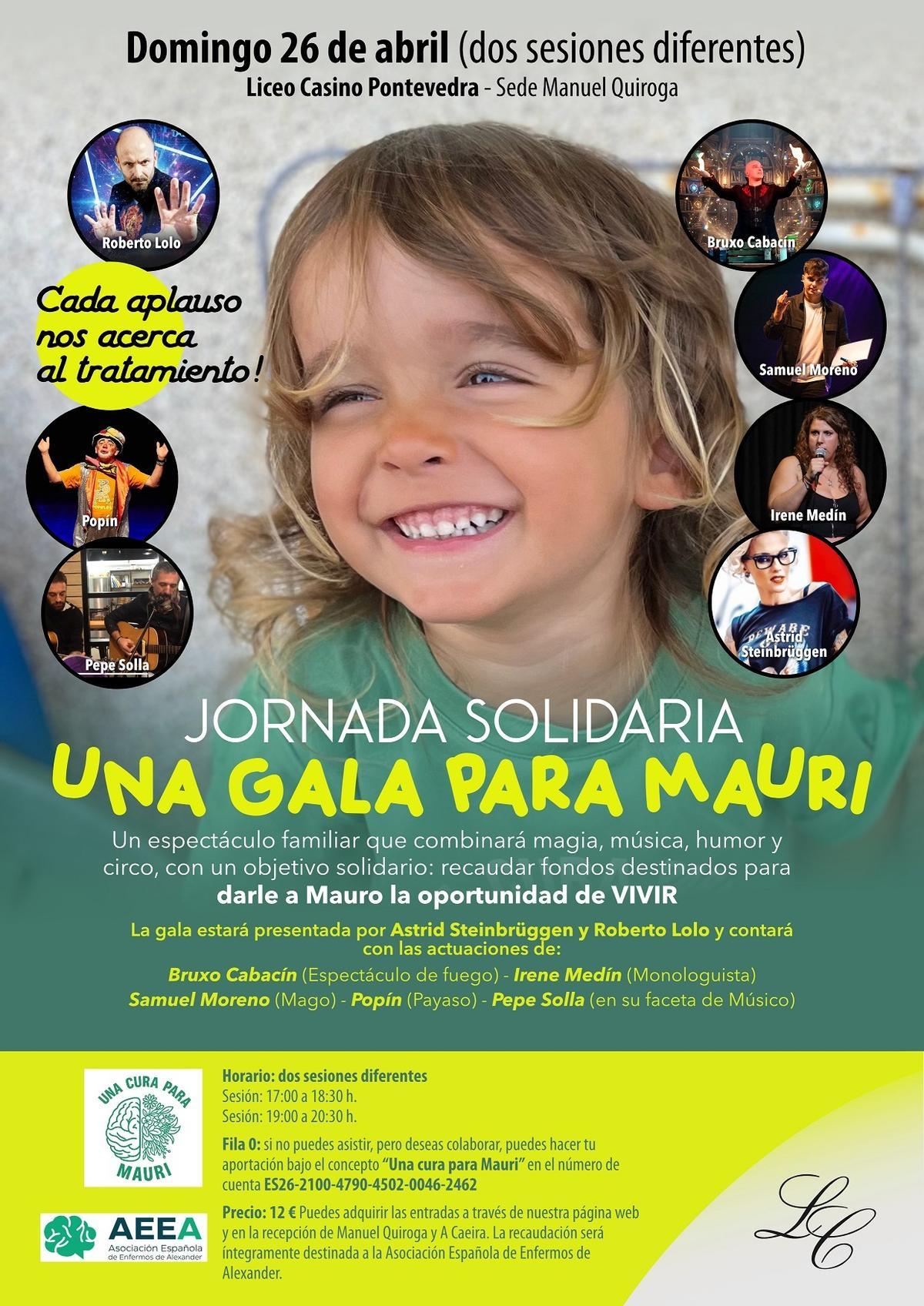 Cartel de la gala benéfica.