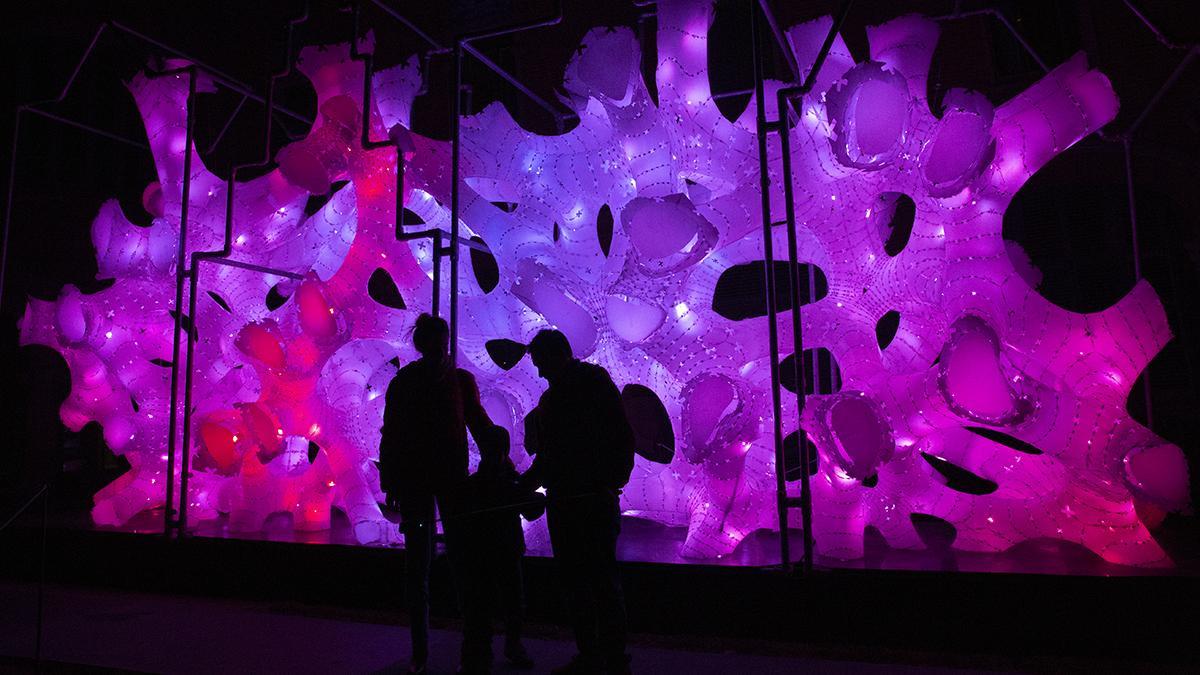 Espectáculo de luces de navidad en el recinto modernista de Sant Pau