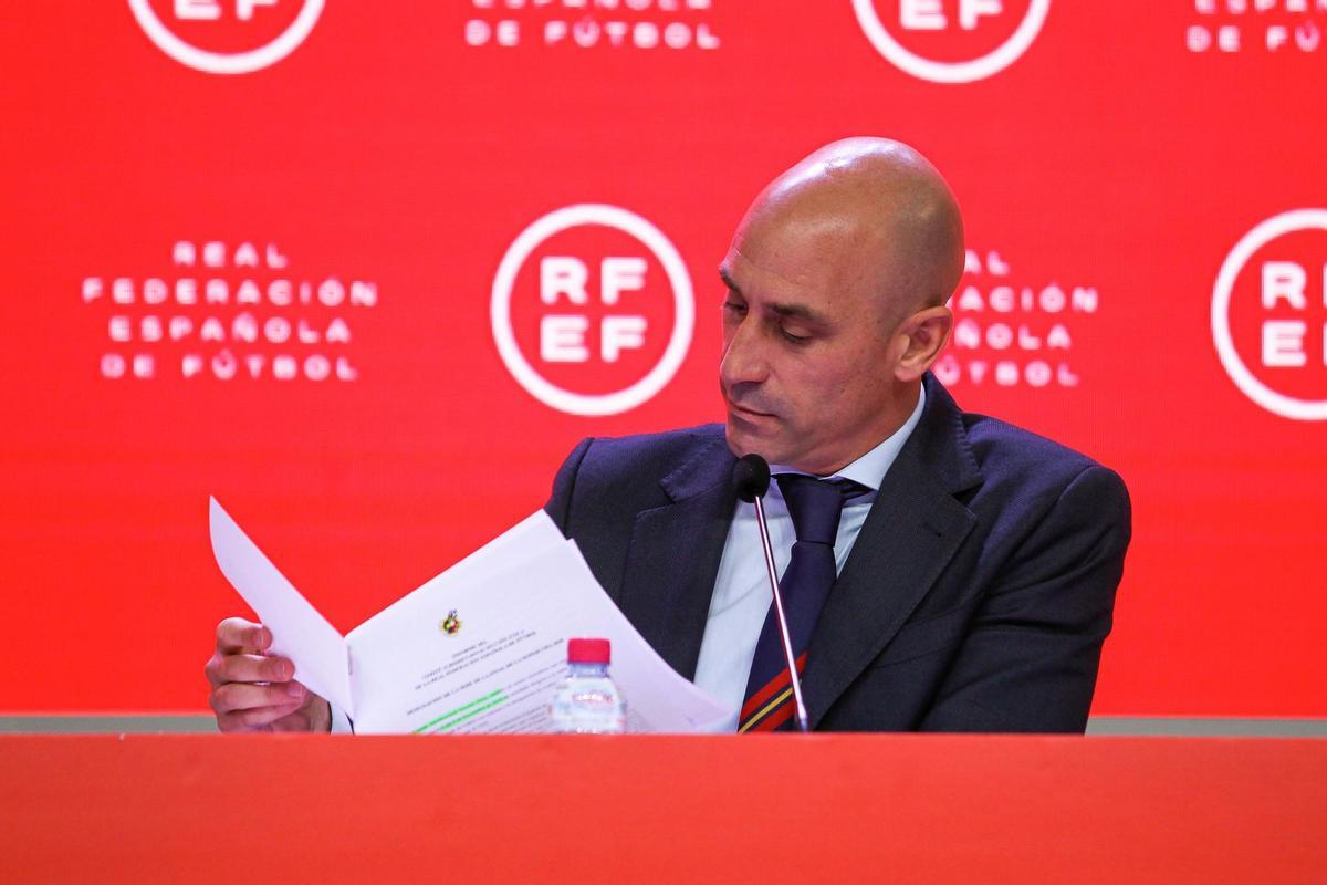 El presidente de la Real Federación Española de Fútbol (RFEF), Luis Rubiales.