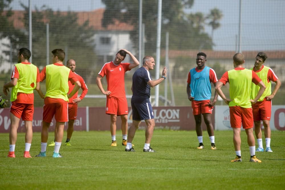 Entrenamiento del Sporting, miércoles