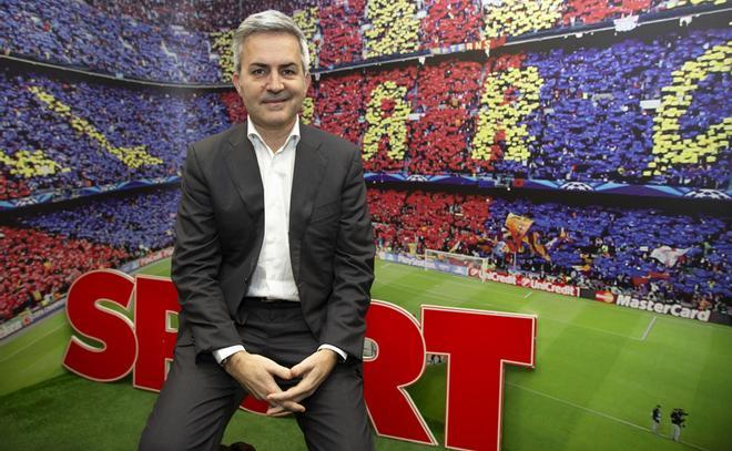 Víctor Font, candidato a la presidencia del FC Barcelona, visitó la redacción de Sport.