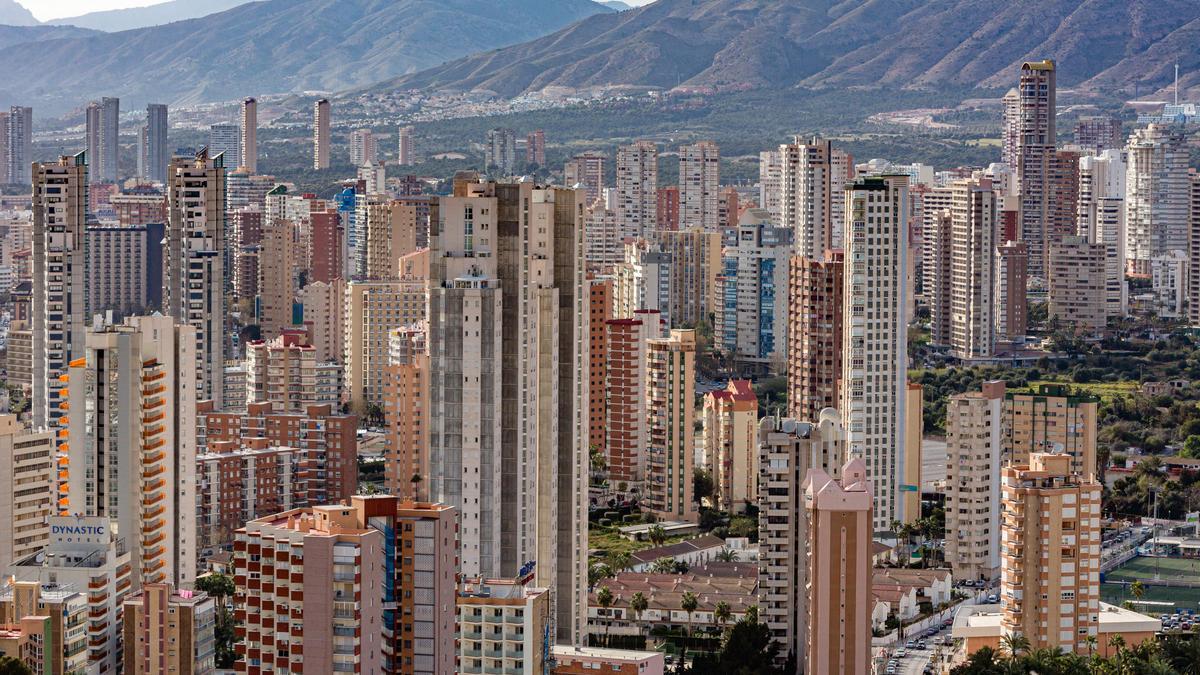 Vista general de Benidorm, primer municipio turístico de la Generalitat