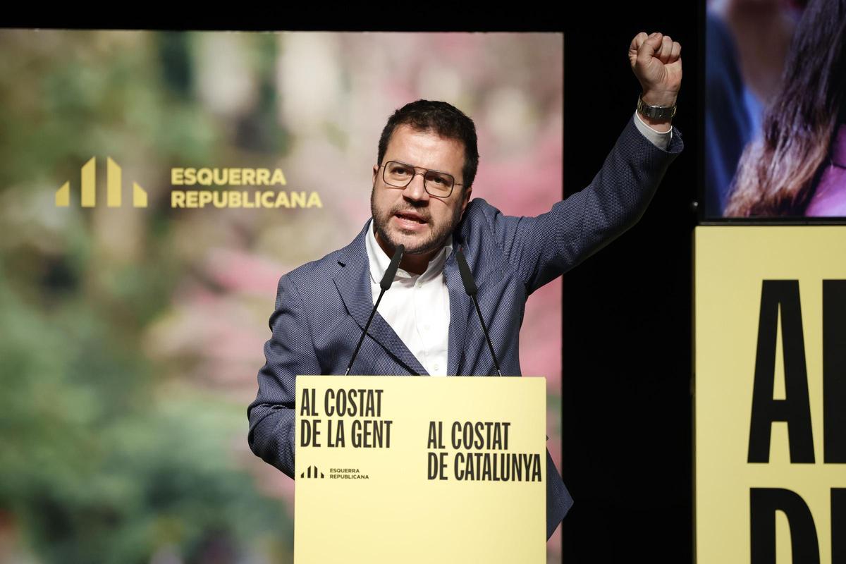 El president de la Generalitat y candidato de ERC, Pere Aragonès.