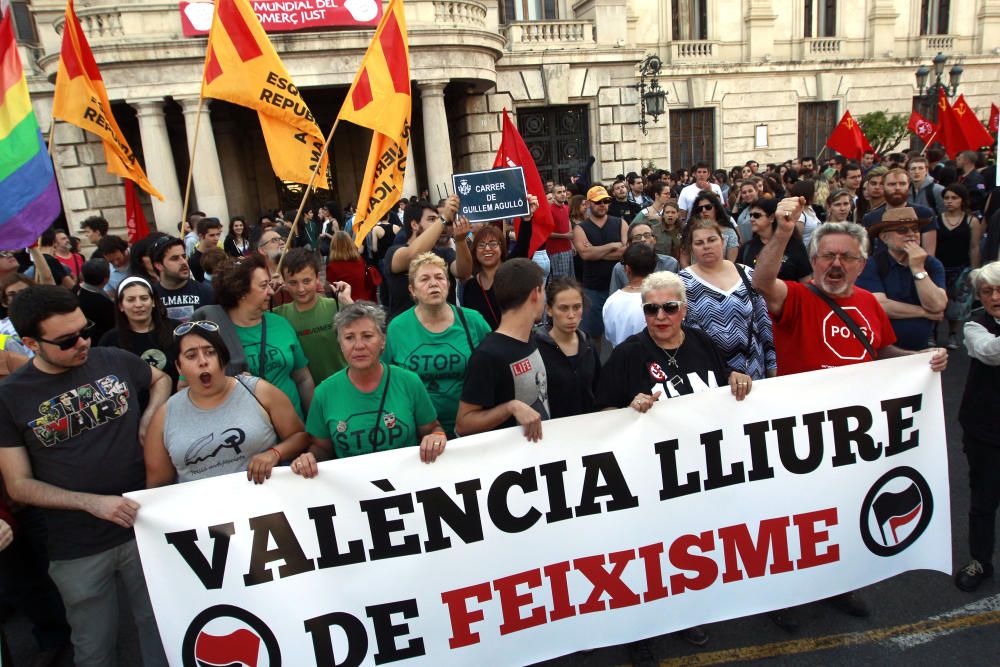 Manifestación antifascista en Valencia