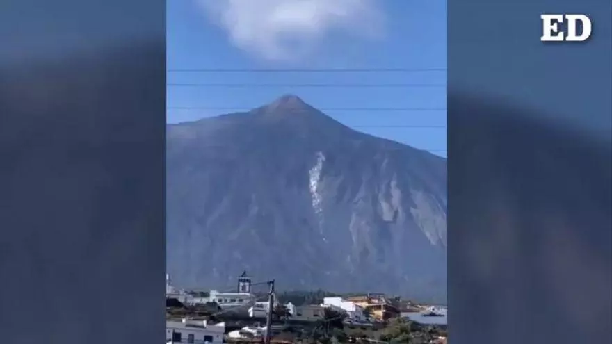 El IGN confirma por primera vez un desprendimiento en la cara norte del Teide