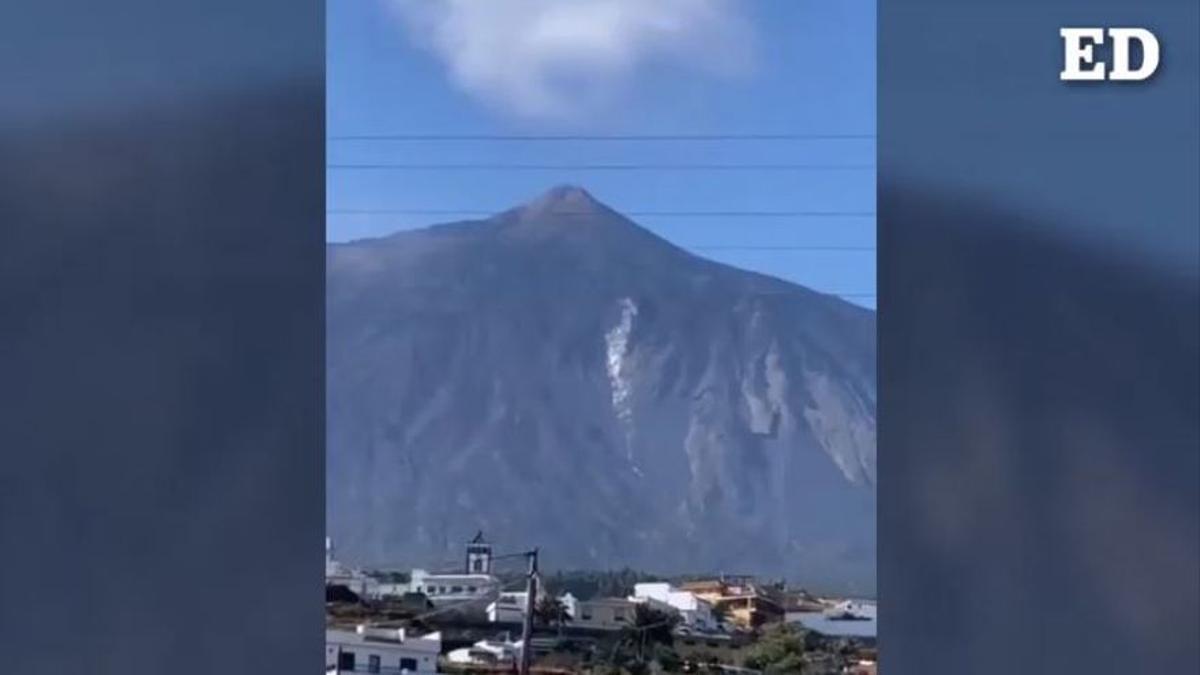 El IGN confirma por primera vez un desprendimiento en la cara norte del Teide.