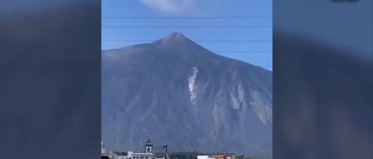 El IGN confirma por primera vez un desprendimiento en la cara norte del Teide