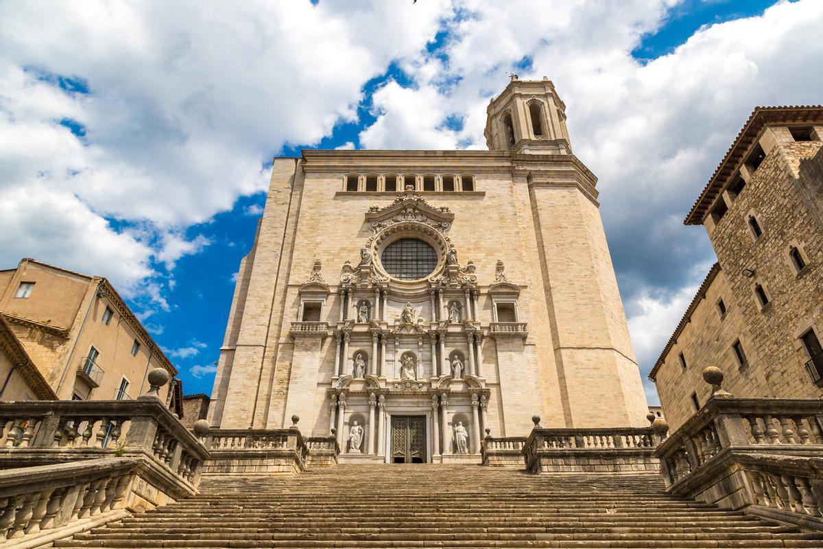 La fachada de la Catedral de Girona, escenario de 'Juego de Tronos'