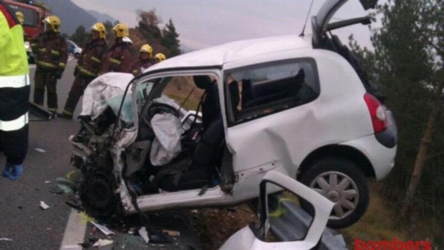 Un dels vehicles implicats en l&#039;accident, el 24 de desembre del 2013