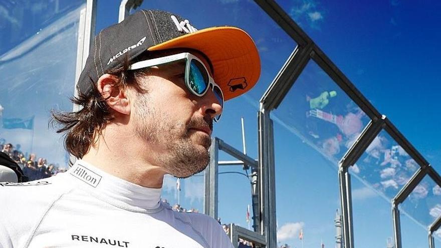 Alonso tras la sesión.