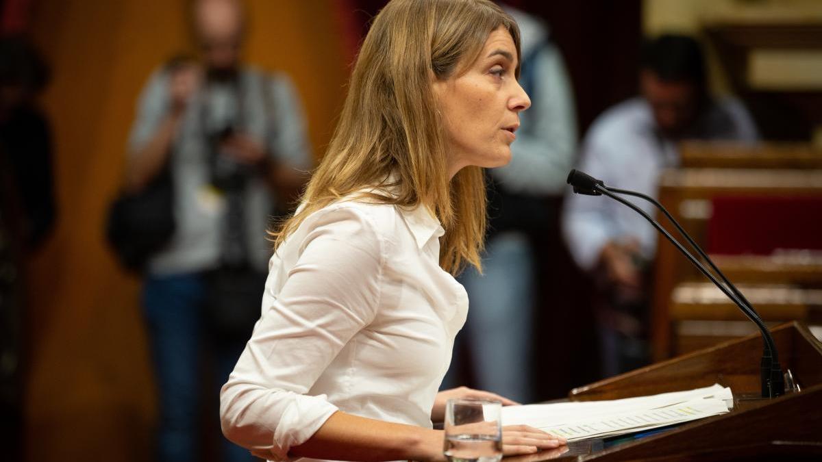 Imatge recurs de la presidenta de CatECP, Jéssica Albiach, durant una intervenció en el Parlament de Catalunya