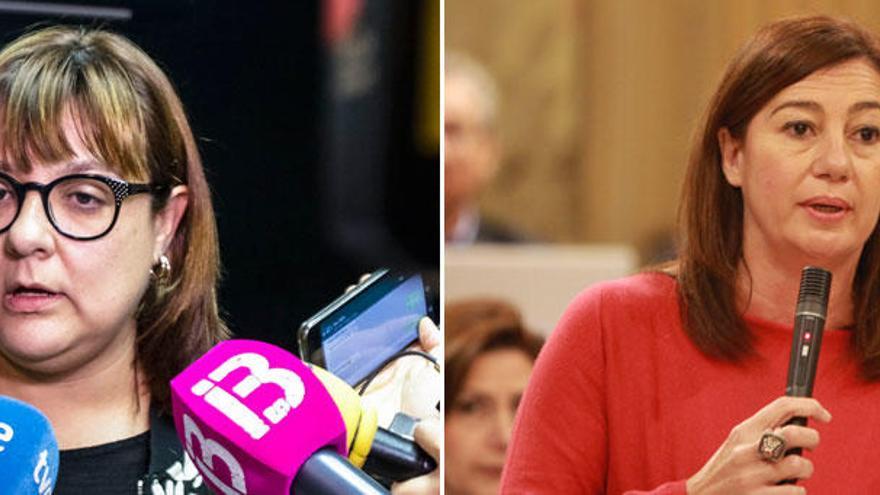 Bel Busquets (Més) y la presidenta del Govern Francina Armengol (PSIB-PSOE).