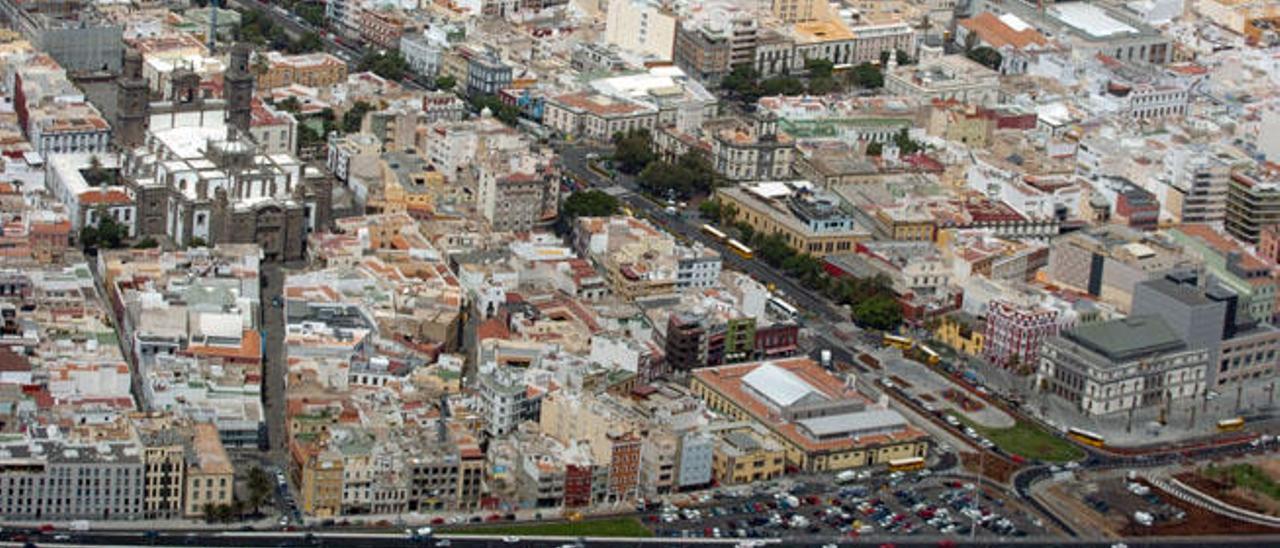 Vista aérea de Las Palmas de Gran Canaria.