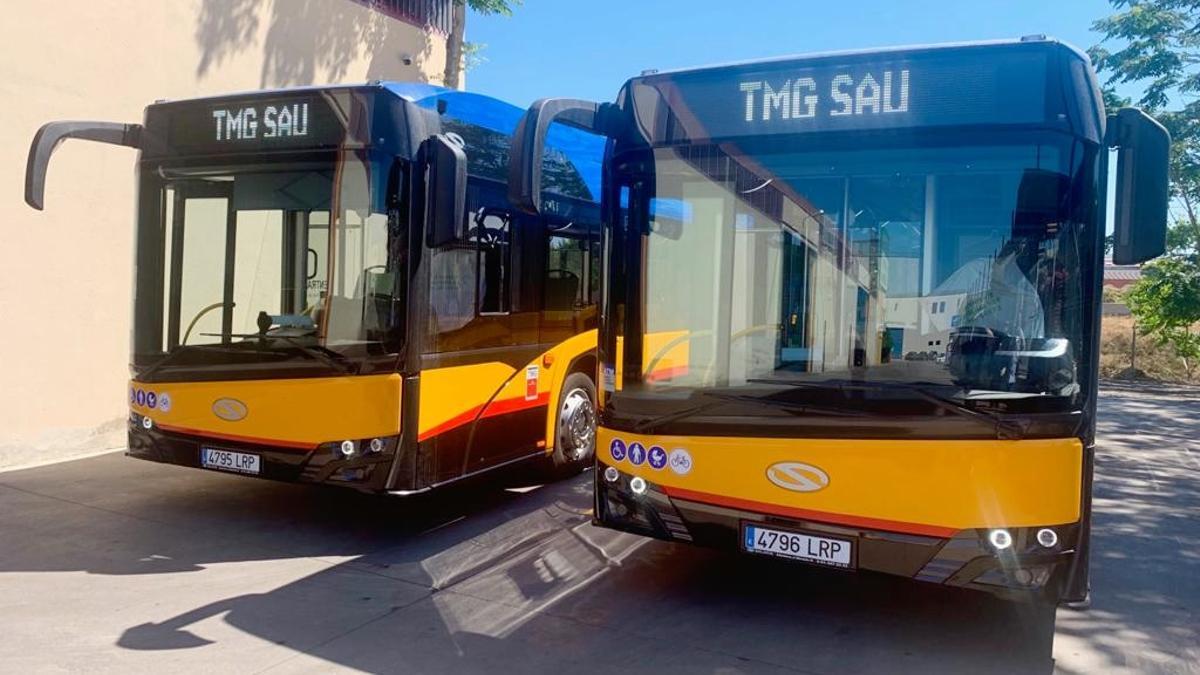 Els nous autobusos de gas natural que l'Ajuntament de Girona ha incorporat.