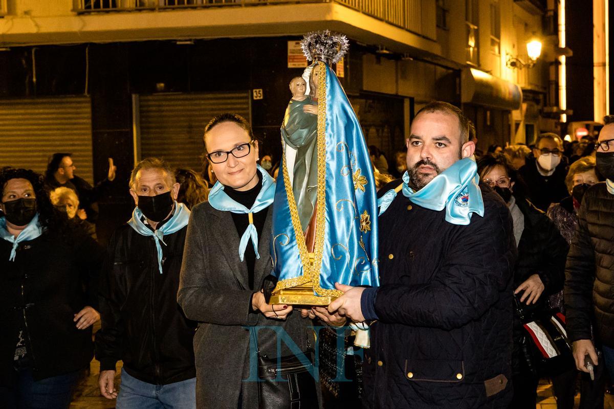 Dos años después de que el mundo se parara por el estallido de la pandemia de coronavirus, las puertas de la iglesia de San Jaime y Santa Ana se han vuelto a abrir al filo de las 5.30 de la madrugada para festejar de nuevo el 16 de Marzo, el día en el que se conmemora la Trobada de la Mare de Déu