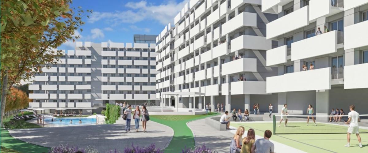 Proyecto de la futura residencia de estudiantes de Móstoles con casi 600 plazas