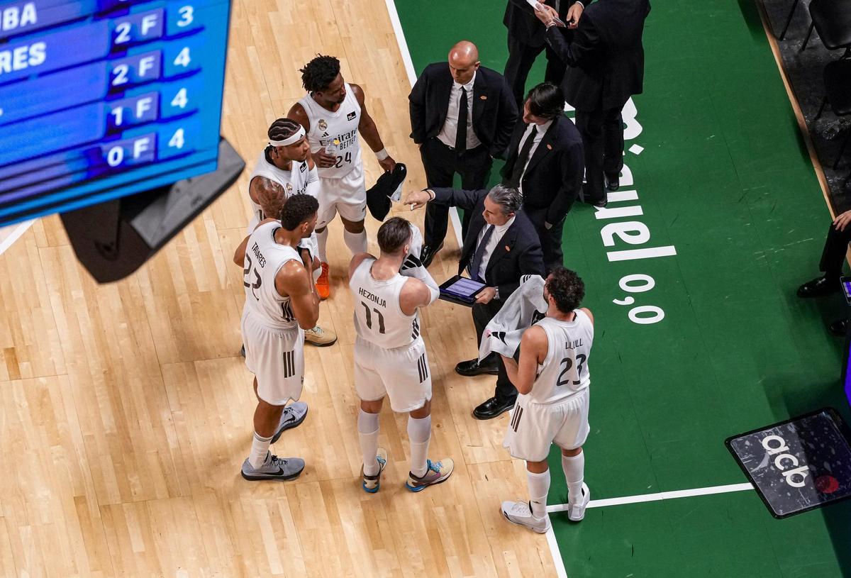 Partido disputado entre Unicaja y Real Madrid